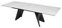 Стол IVAR 200 MARBLES KL-99 Белый мрамор, итальянская керамика, ®DISAUR