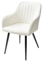 Стул BRANDY WZ2042-01 молочный фактурный велюр / черный каркас М-City