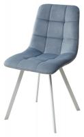 Стул CHILLI SQUARE G108-56 пудровый синий, велюр/ белый каркас М-City