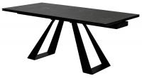 Стол FONDI 180 MARBLES NERO KL-116 Черный мрамор матовый, итальянская керамика/ черн.каркас, ®DISAUR