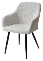 Стул BRANDY WZ2042-19 галечный серый фактурный велюр/ черный каркас М-City