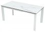 Стол CORNER 120 HIGH GLOSS STATUARIO керамика/ белый каркас, ®DISAUR
