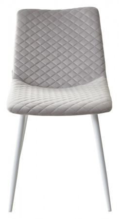 Стул TINTIN BLUVEL-03 LIGHT GREY / белый каркас М-City