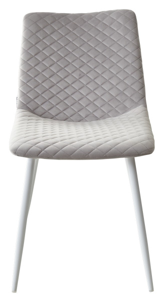 Стул TINTIN BLUVEL-03 LIGHT GREY / белый каркас М-City