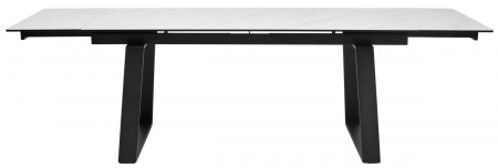 Стол VASTO 180 MARBLES KL-99 Белый мрамор матовый, итальянская керамика/ черный каркас, ®DISAUR