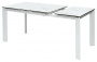 Стол CORNER 120 HIGH GLOSS STATUARIO керамика/ белый каркас, ®DISAUR