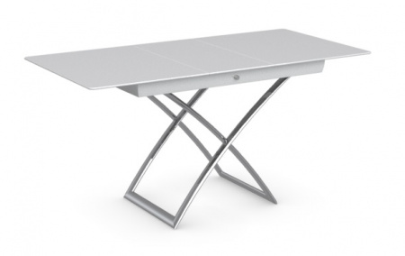 Стол MAGIC-J CS/5041-G, P77 chrome/ P64 white/ glass GXW extrawhite