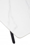 Стол RIVOLI 140 MATT WHITE MARBLE SOLID CERAMIC / BLACK, ®DISAUR
