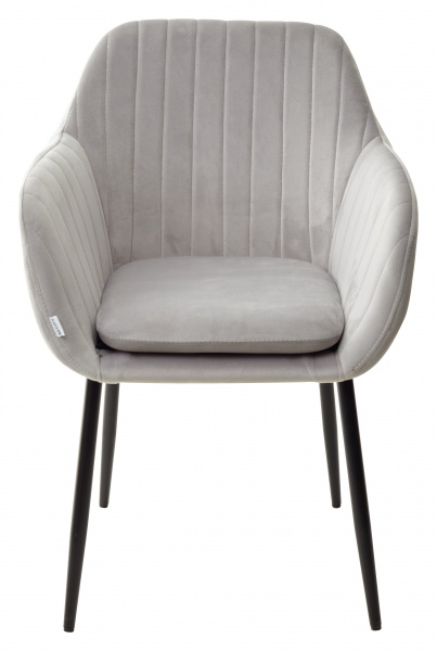 Стул ALABAMA BLUVEL-03 LIGHT GREY, велюр / черный каркас М-City