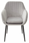 Стул ALABAMA BLUVEL-03 LIGHT GREY, велюр / черный каркас М-City