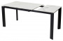 Стол CORNER 120 GLOSS STATUARIO WHITE SOLID CERAMIC / BLACK, ®DISAUR