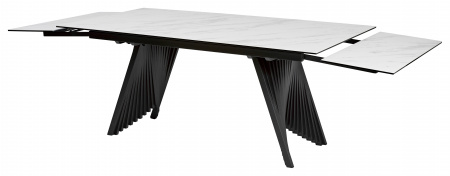 Стол IVAR 200 MARBLES KL-99 Белый мрамор, итальянская керамика, ®DISAUR