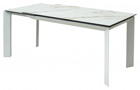 Стол CREMONA 160 KL-188 Контрастный мрамор / белый каркас, ®DISAUR