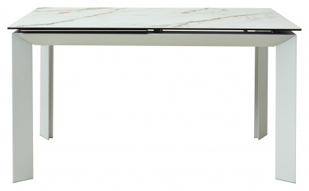 Стол CREMONA 160 KL-188 Контрастный мрамор / белый каркас, ®DISAUR