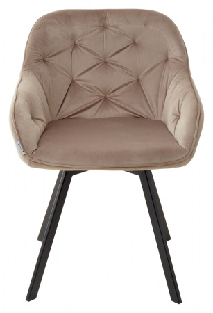Стул GALE 360 град. поворот. BLUVEL-40 BEIGE, велюр/ черный каркас, М-City