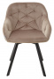 Стул GALE 360 град. поворот. BLUVEL-40 BEIGE, велюр/ черный каркас, М-City
