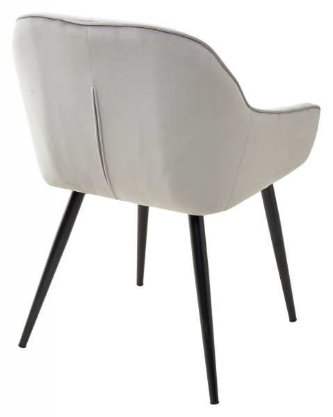 Стул BREEZE BLUVEL-03 LIGHT GREY, велюр / черный каркас М-City
