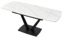 Стол ALATRI 120 MATT WHITE MARBLE SOLID CERAMIC / BLACK, ®DISAUR