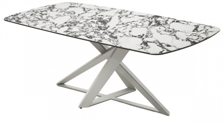 Стол VICENZA 220 BULGARI WHITE, керамика / белый, ®DISAUR