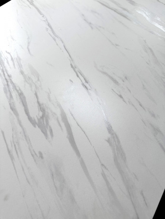Стол VASTO 180 MARBLES KL-99 Белый мрамор матовый, итальянская керамика/ черный каркас, ®DISAUR