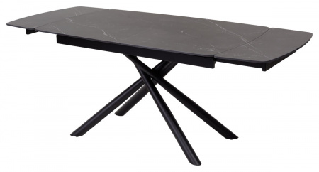 Стол RIVOLI 140 MATT BLACK MARBLE SOLID CERAMIC / BLACK, ®DISAUR