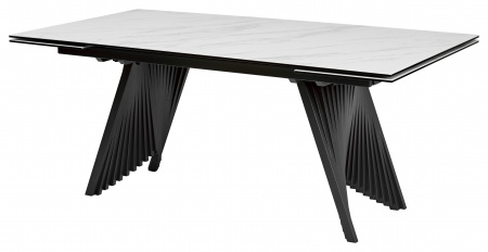 Стол IVAR 200 MARBLES KL-99 Белый мрамор, итальянская керамика, ®DISAUR