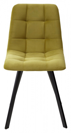 Стул CHILLI-Q SQUARE оливковый #H25, велюр / черный каркас, 4 шт./1 к, М-City