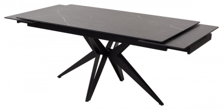 Стол FORIO 160 MATT BLACK MARBLE SOLID CERAMIC / BLACK, ®DISAUR