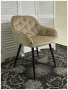 Стул BREEZE BLUVEL-40 BEIGE, велюр / черный каркас, М-City