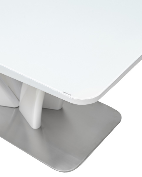 Стол FREYA 160 WHITE GLASS белый глянец М-City