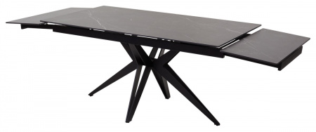 Стол FORIO 160 MATT BLACK MARBLE SOLID CERAMIC / BLACK, ®DISAUR