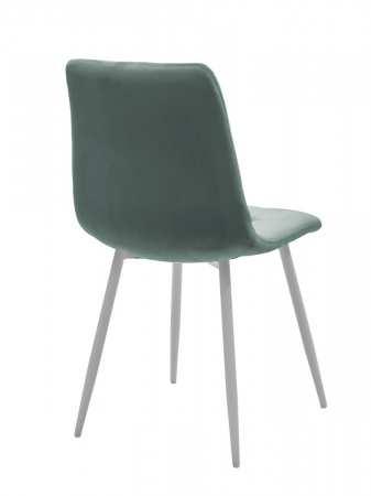 Стул BARI UF910-15 LIGHT GREEN, велюр / белый каркас М-City