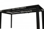 Стол CORNER 120 HIGH GLOSS STATUARIO керамика, стекло/ черный каркас, ®DISAUR