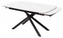 Стол RIVOLI 140 MATT WHITE MARBLE SOLID CERAMIC / BLACK, ®DISAUR
