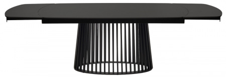 Стол DESIO 180 PURE BLACK SOLID CERAMIC Черный мрамор матовый, керамика/Черный каркас, ®DISAUR