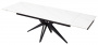 Стол FORIO 160 MATT WHITE MARBLE SOLID CERAMIC / BLACK, ®DISAUR