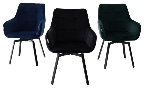 Стул MAVERICK 360 град. поворот. BLUVEL-78 GREEN/ черный каркас, М-City