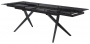 Стол ADRIA 160 SMOKED BLACK GLASS Дымчато-черное стелко/ черный каркас, ®DISAUR