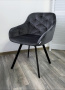 Стул GALE 360 град. поворот. BLUVEL-14 GREY, велюр/ черный каркас, М-City