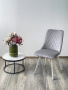Стул TYCOON BLUVEL-03 LIGHT GREY / белый каркас М-City