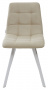 Стул CHILLI SQUARE UF860-01B бежевый, ткань/ белый каркас М-City
