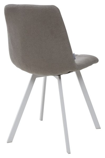Стул CHILLI SQUARE UF860-08B серый, ткань / белый каркас М-City