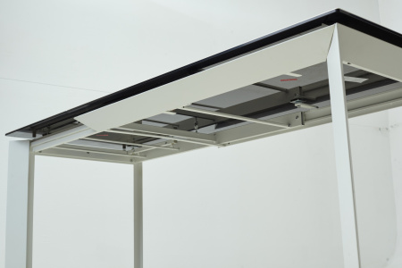 Стол CREMONA 160 KL-188 Контрастный мрамор / белый каркас, ®DISAUR