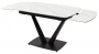 Стол ALATRI 120 MATT WHITE MARBLE SOLID CERAMIC / BLACK, ®DISAUR