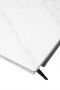 Стол FORIO 160 MATT WHITE MARBLE SOLID CERAMIC / BLACK, ®DISAUR