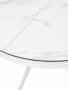 Стол TRENTO 120 HIGH GLOSS STATUARIO Белый мрамор глянцевый, керамика/ белый каркас, ®DISAUR