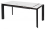 Стол CREMONA 140 MATTE STATUARIO Белый мрамор матовый, керамика/ черный каркас, ®DISAUR
