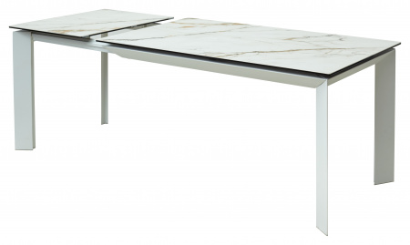 Стол CREMONA 160 KL-188 Контрастный мрамор / белый каркас, ®DISAUR