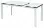 Стол CORNER 120 MATTE STATUARIO Белый мрамор матовый керамика, стекло/ белый каркас, ®DISAUR