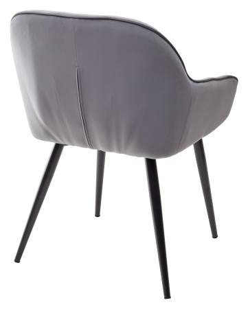 Стул BREEZE BLUVEL-14 GREY, велюр / черный каркас М-City